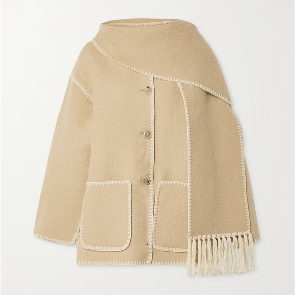 ❌SOLD❌ TOTEME
Draped fringed wool-blend jacket 32 - Picture 4 of 14